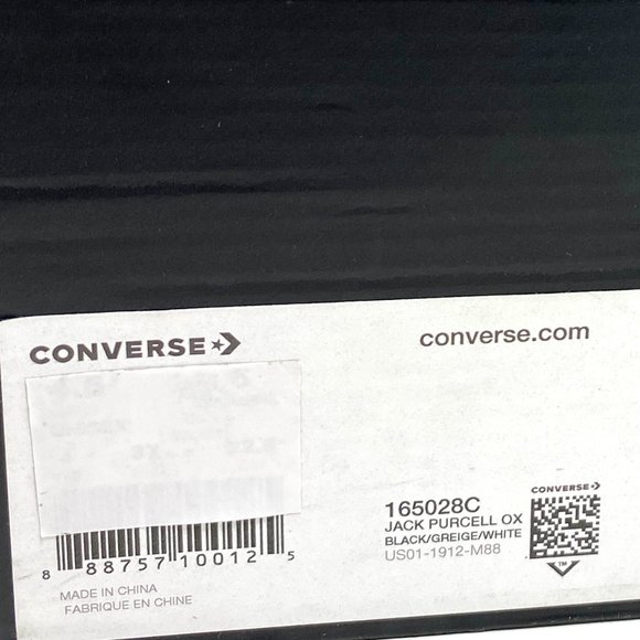 đź’–MEGA SALEđź’–Converse Jack Purcell OX Women's Low Top Black White Zebra 165028C - Picture 9 of 10